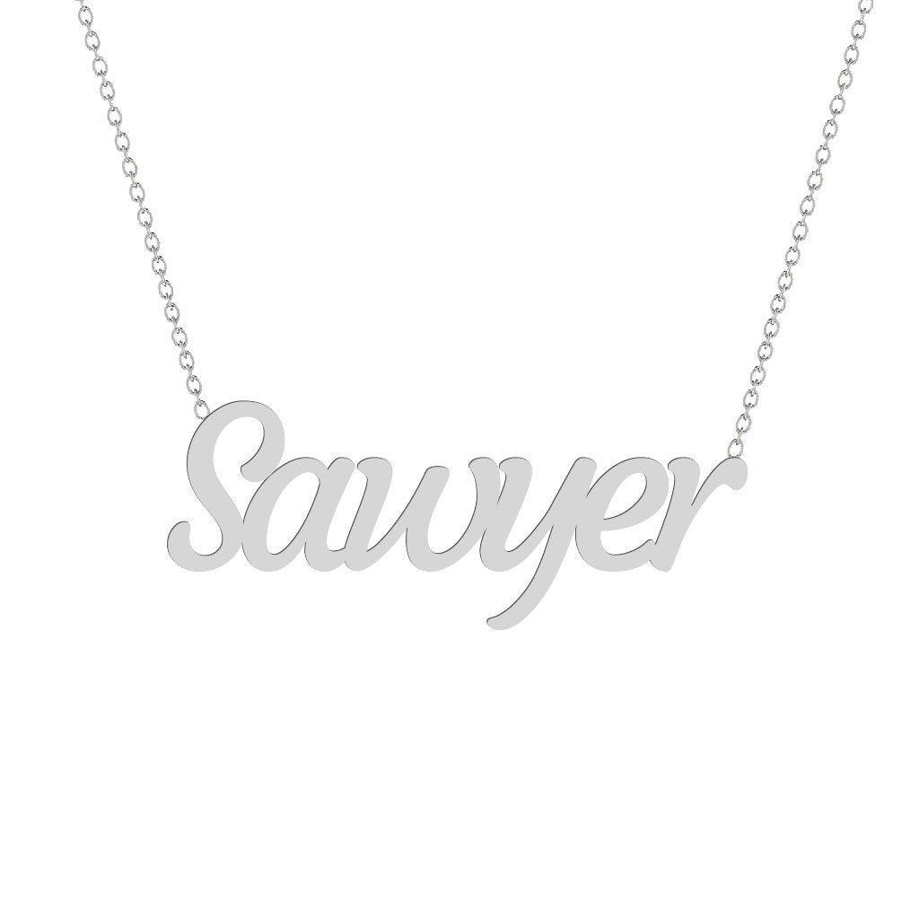 Gold Name Necklace - Sawyer
