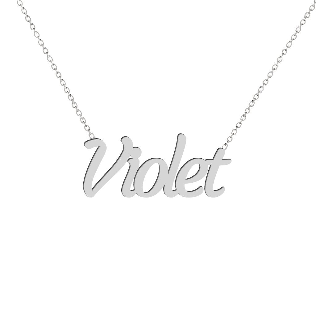 Gold Name Necklace - Violet