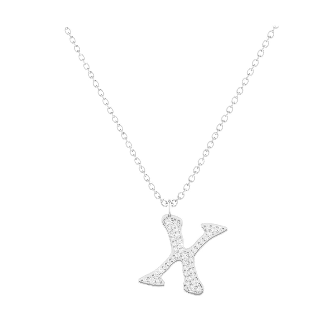 X - Letter Name Necklace Initial Necklace