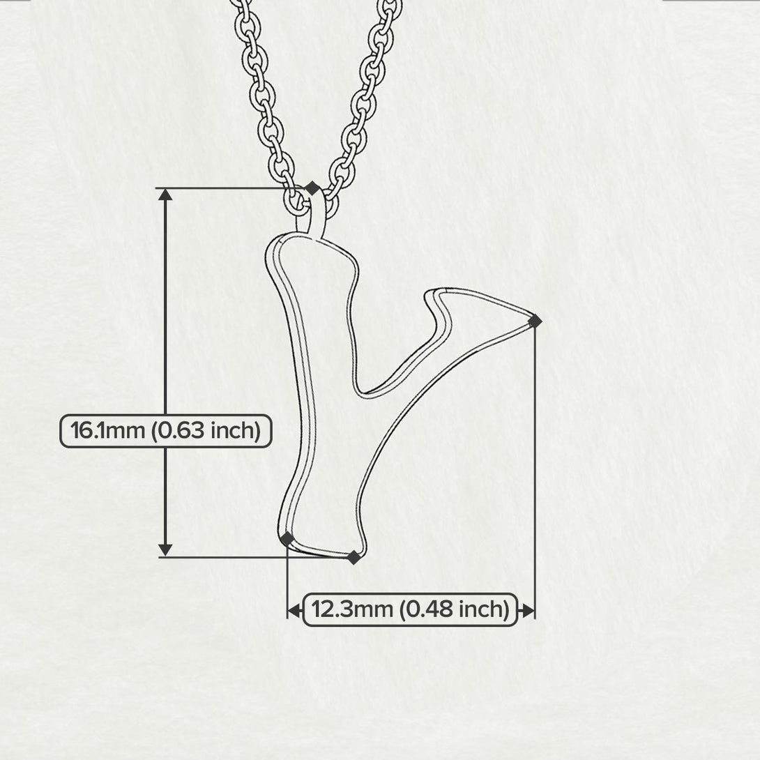Y - Letter Name Necklace Initial Necklace