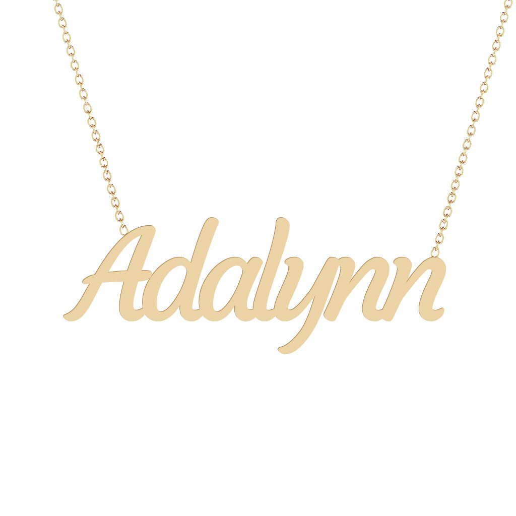 Gold Name Necklace - Adalynn