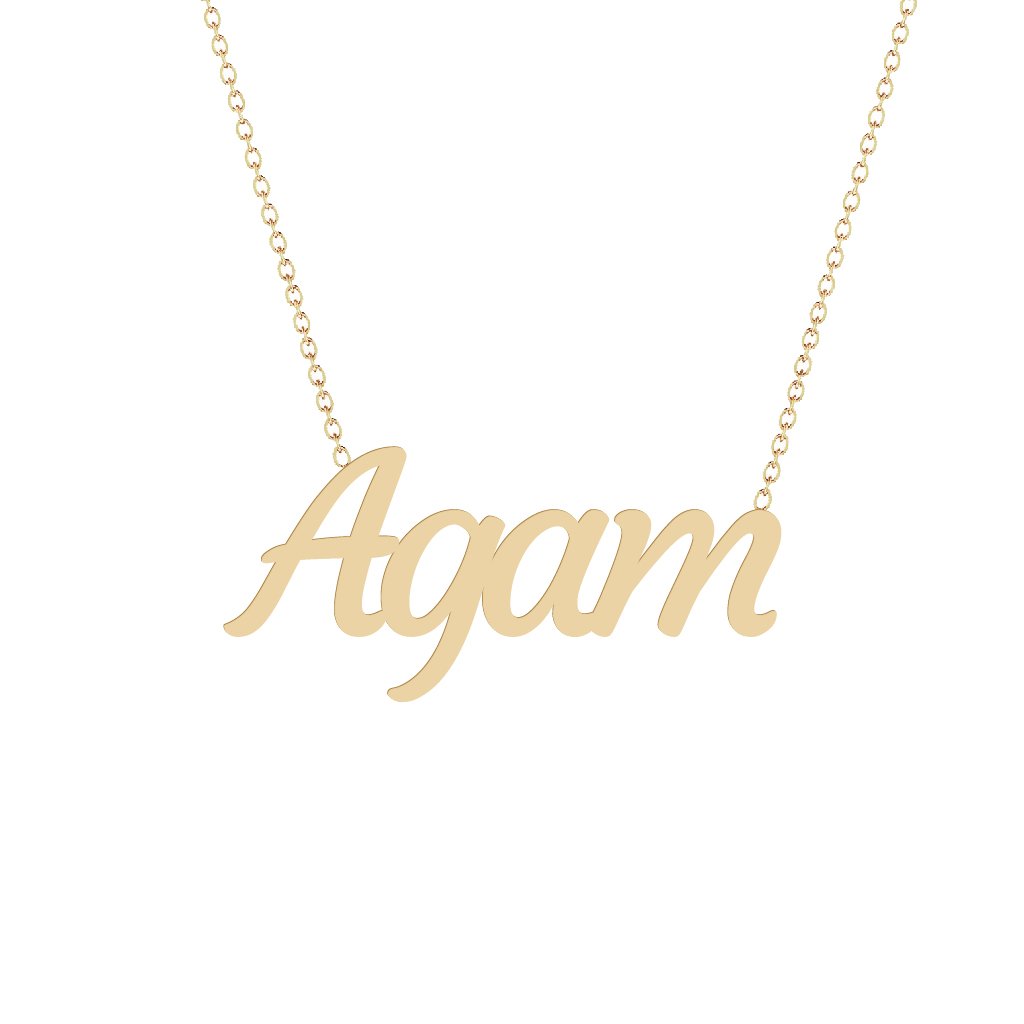 Gold Name Necklace - Agam