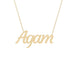 Gold Name Necklace - Agam