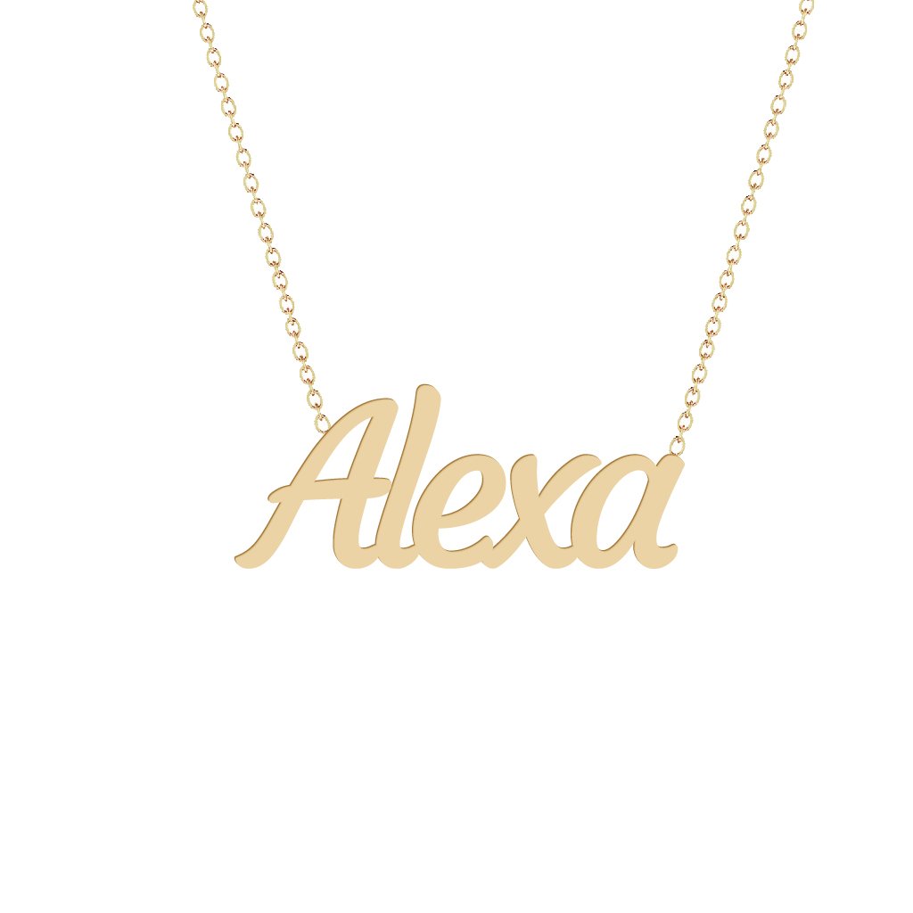 Gold Name Necklace - Alexa