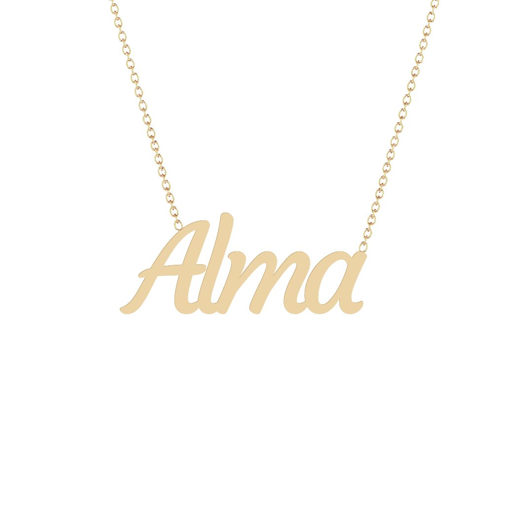 Gold Name Necklace - Alma
