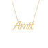 Gold Name Necklace - Amit
