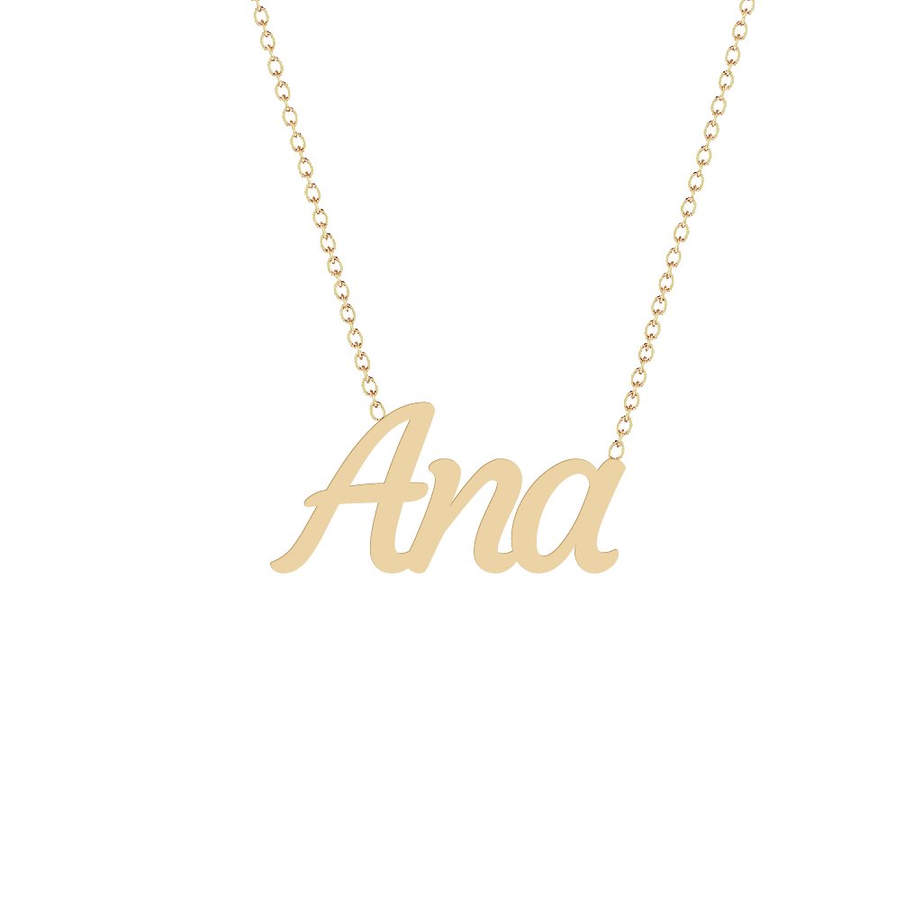 Gold Name Necklace - Ana