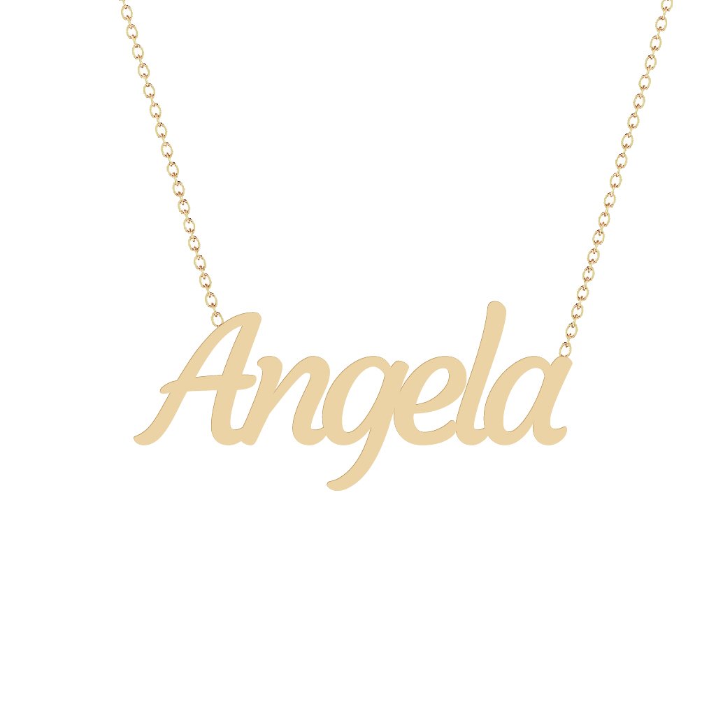 Gold Name Necklace - Angela