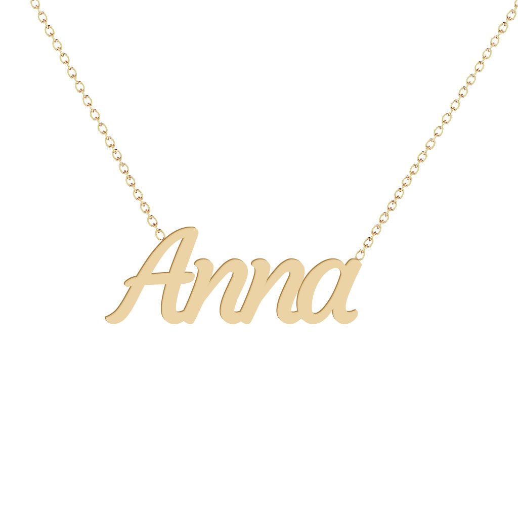 Gold Name Necklace - Anna