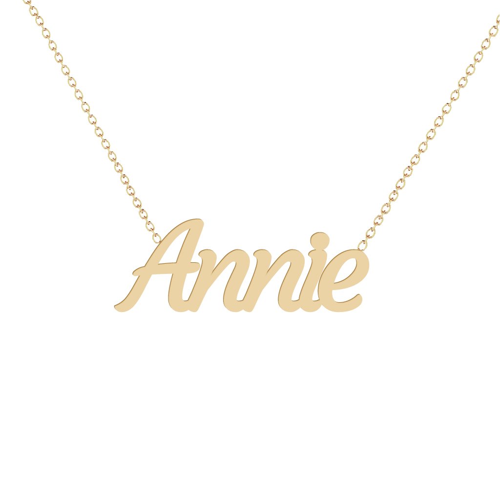 Gold Name Necklace - Annie
