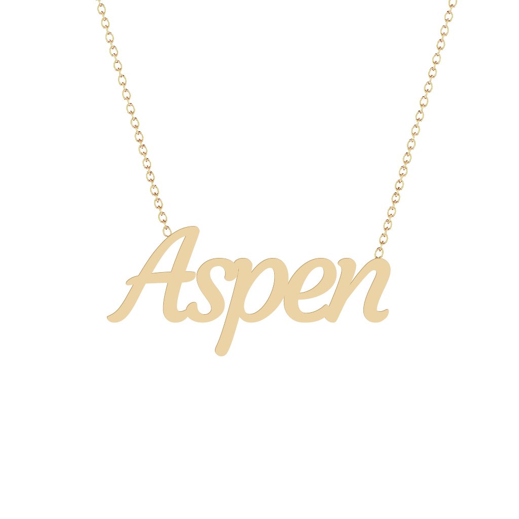 Gold Name Necklace - Aspen