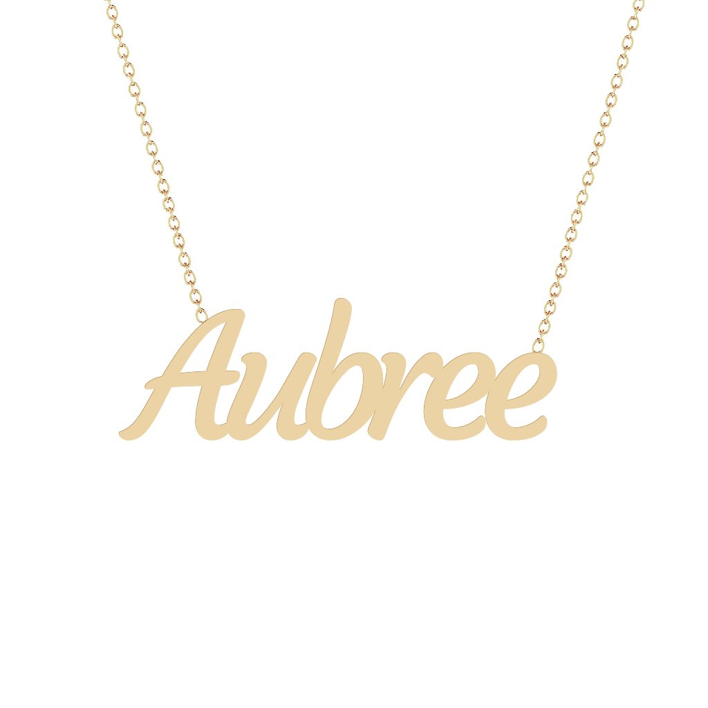 Gold Name Necklace - Aubree
