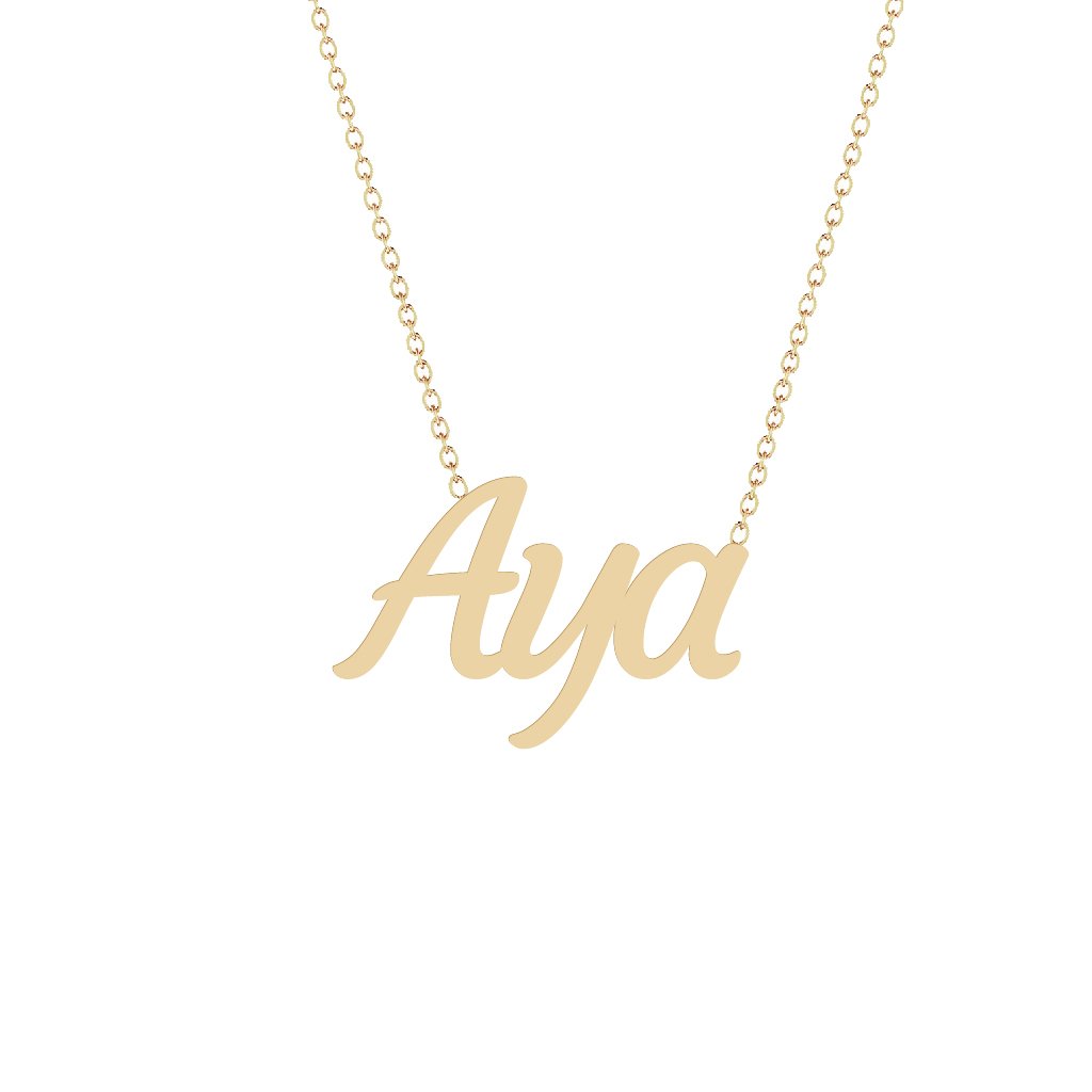 Gold Name Necklace - Aya