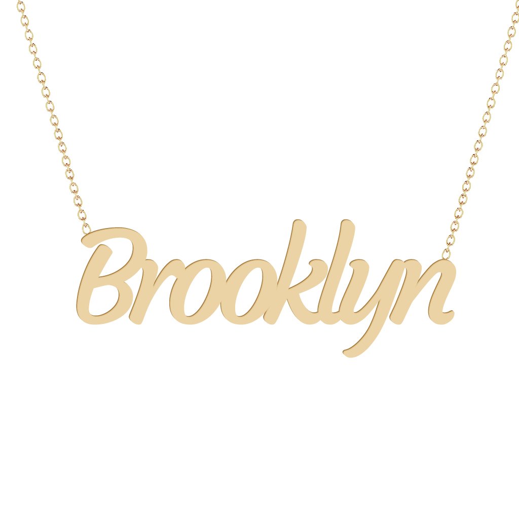 Gold Name Necklace - Brooklyn