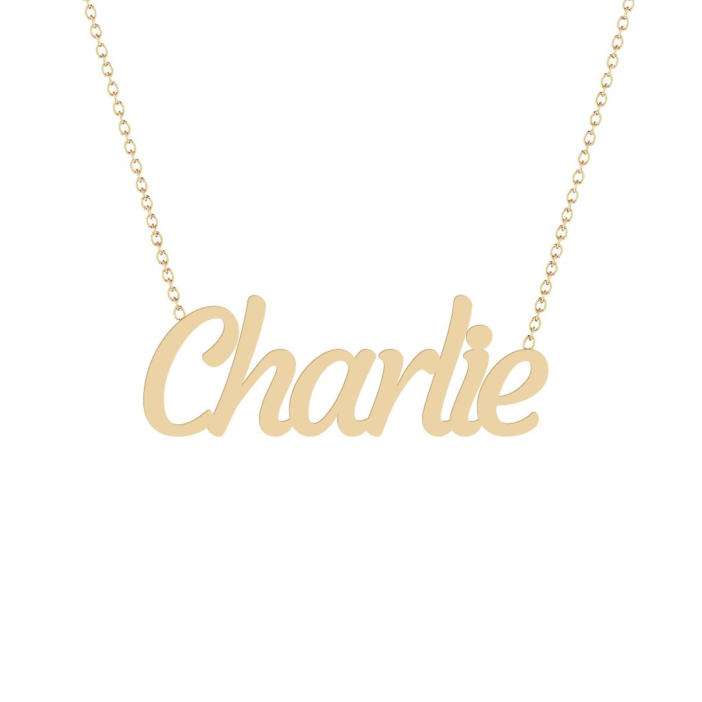 Gold Name Necklace - Charlie