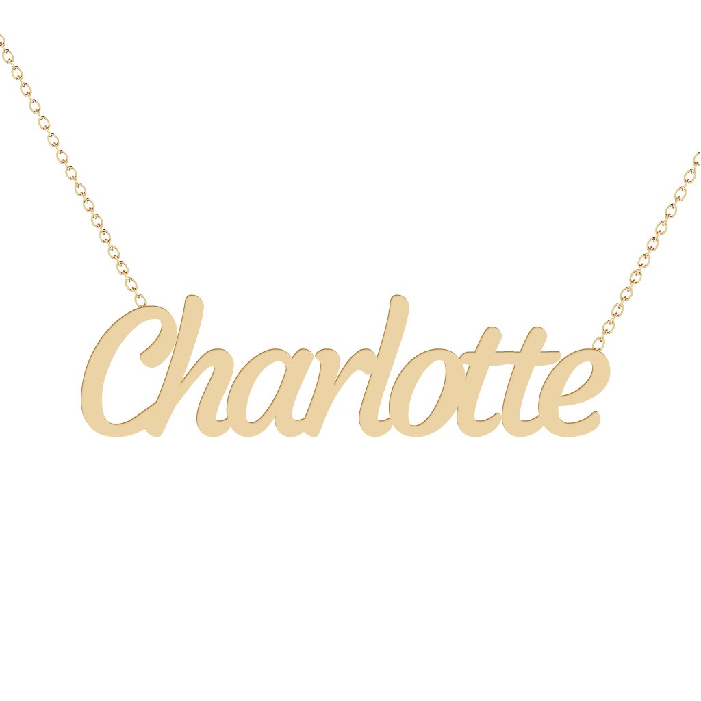 Gold Name Necklace - Charlotte