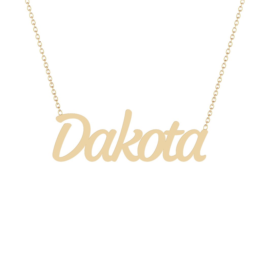 Gold Name Necklace - Dakota