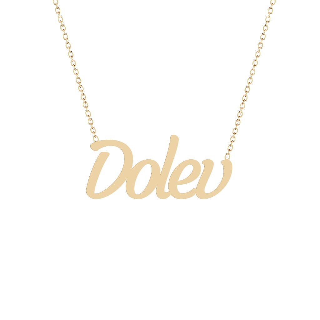Gold Name Necklace - Dolev