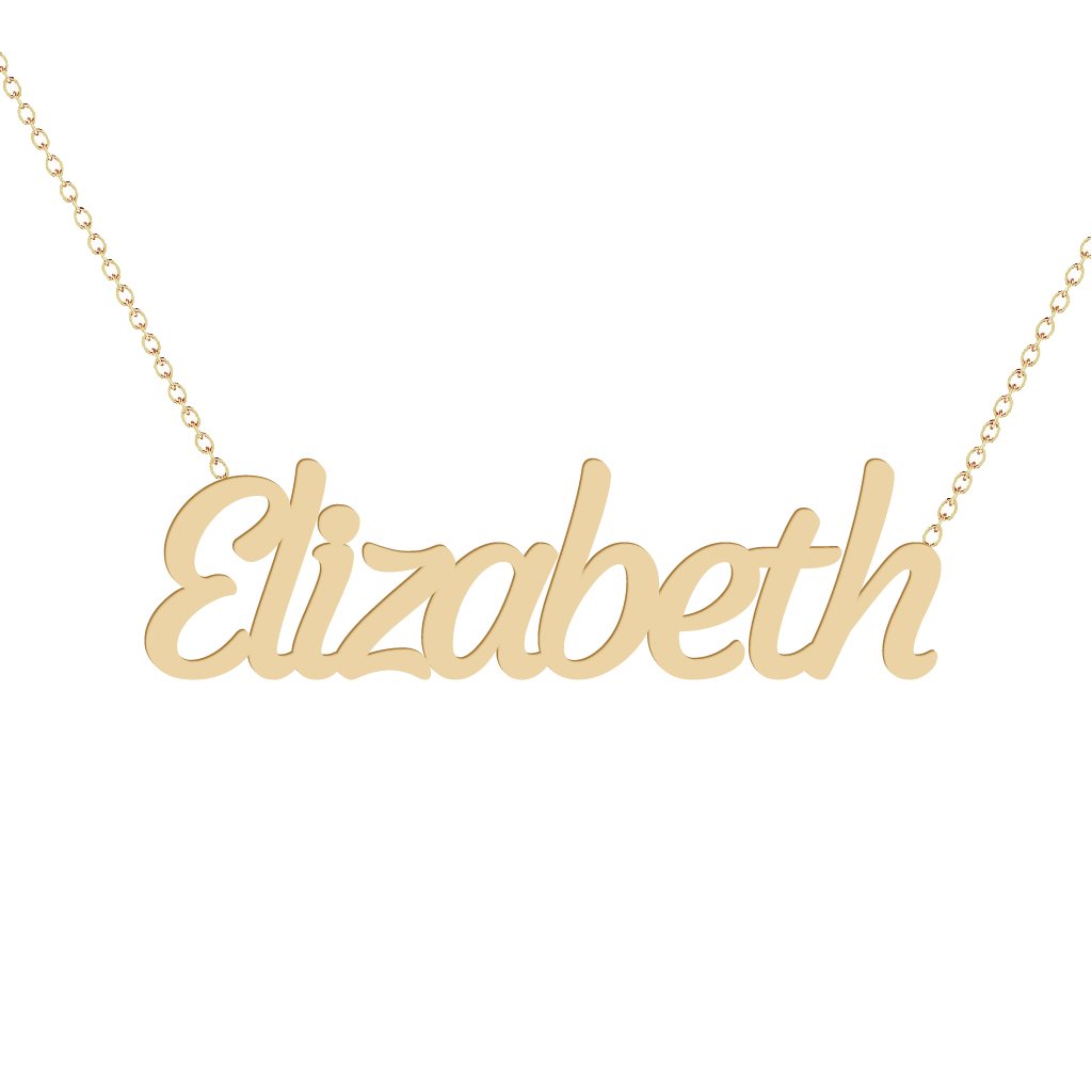 Gold Name Necklace - Elizabeth