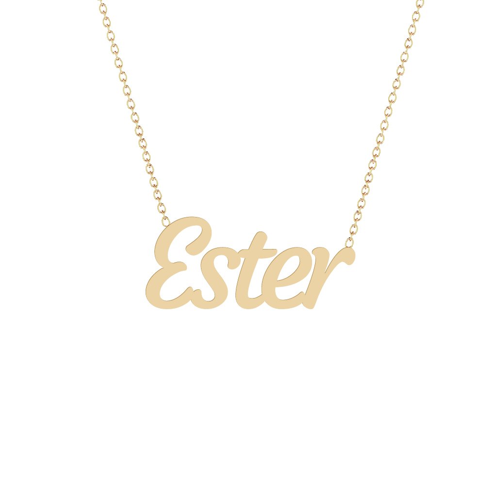 Gold Name Necklace - Ester