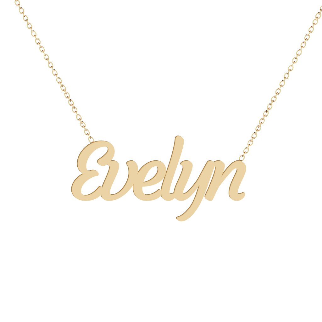 Gold Name Necklace - Evelyn