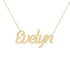 Gold Name Necklace - Evelyn