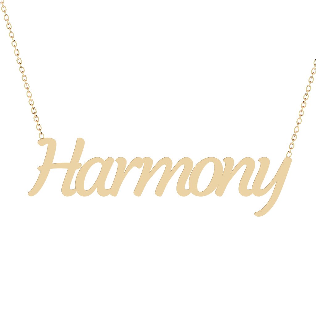Gold Name Necklace - Harmony