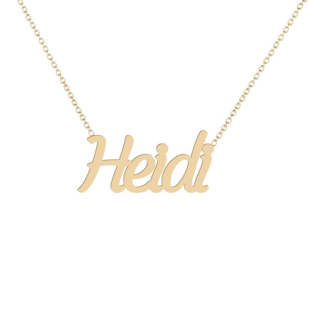 Gold Name Necklace - Heidi