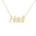 Gold Name Necklace - Heidi