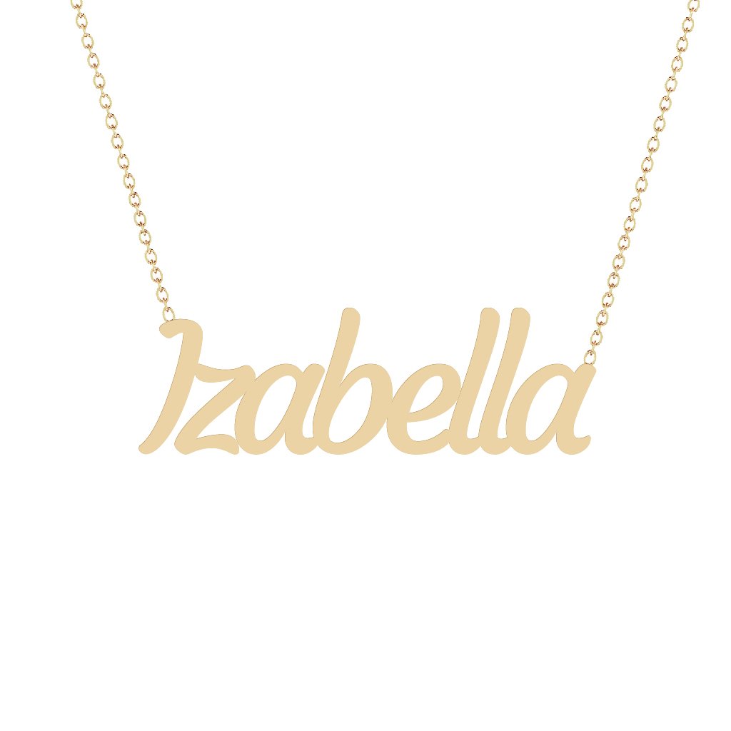 Gold Name Necklace - Izabella