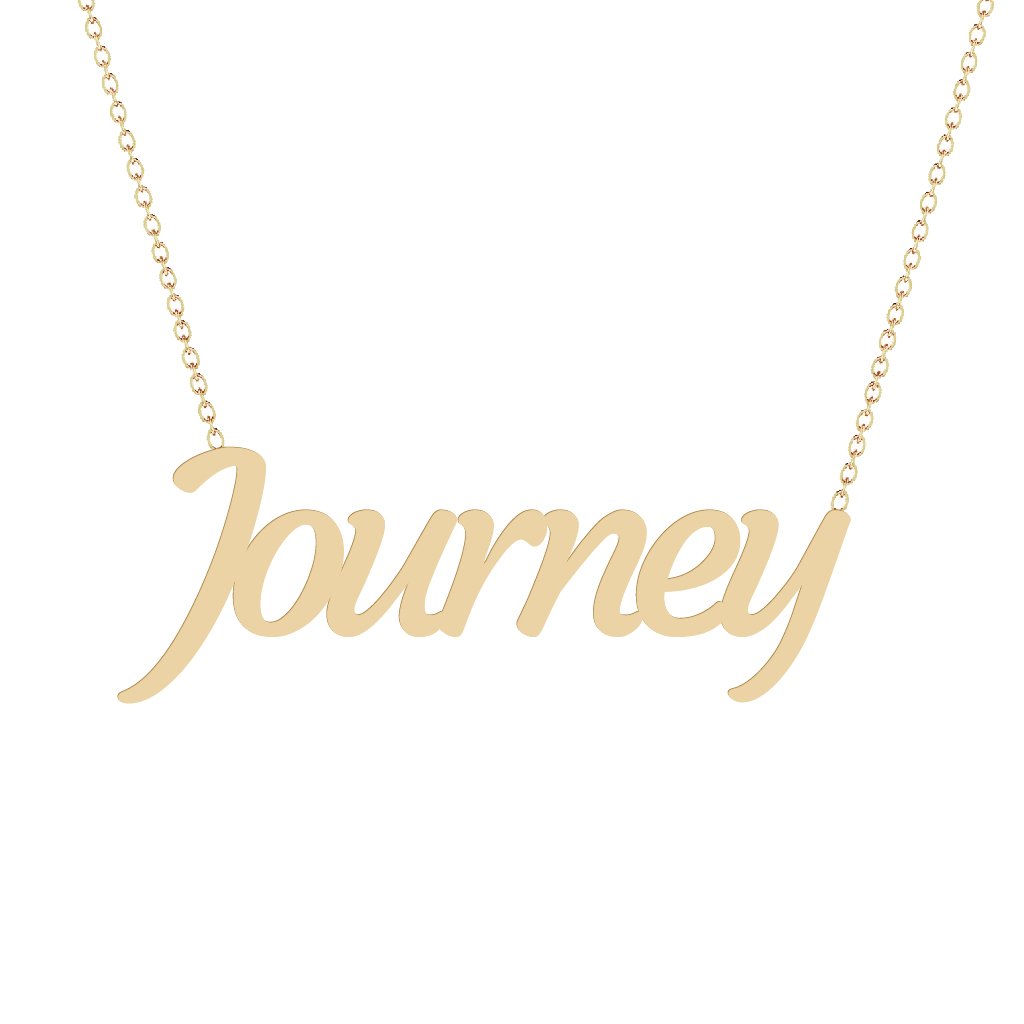 Gold Name Necklace - Journey