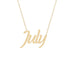 Gold Name Necklace - July