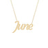 Gold Name Necklace - June