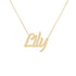 Gold Name Necklace - Lily