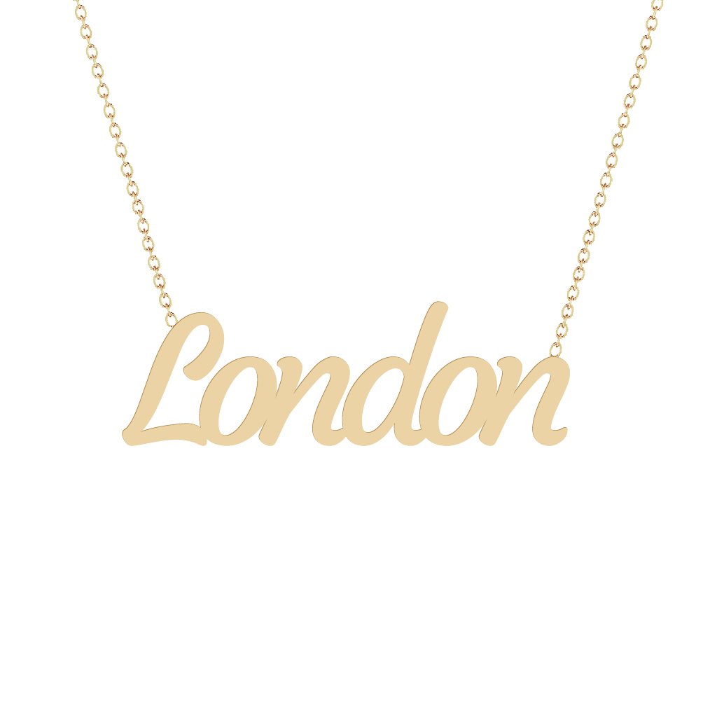 Gold Name Necklace - London