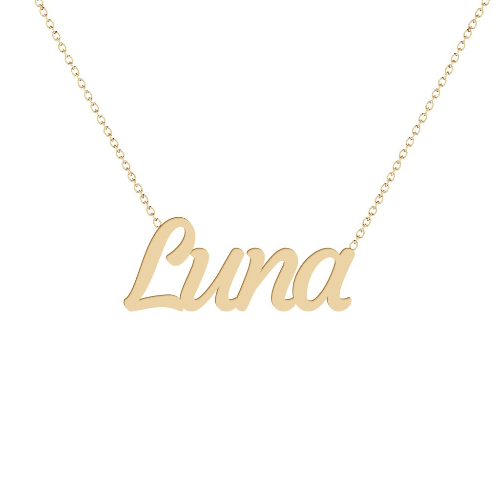 Gold Name Necklace - Luna