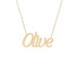 Gold Name Necklace - Olive