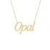 Gold Name Necklace - Opal