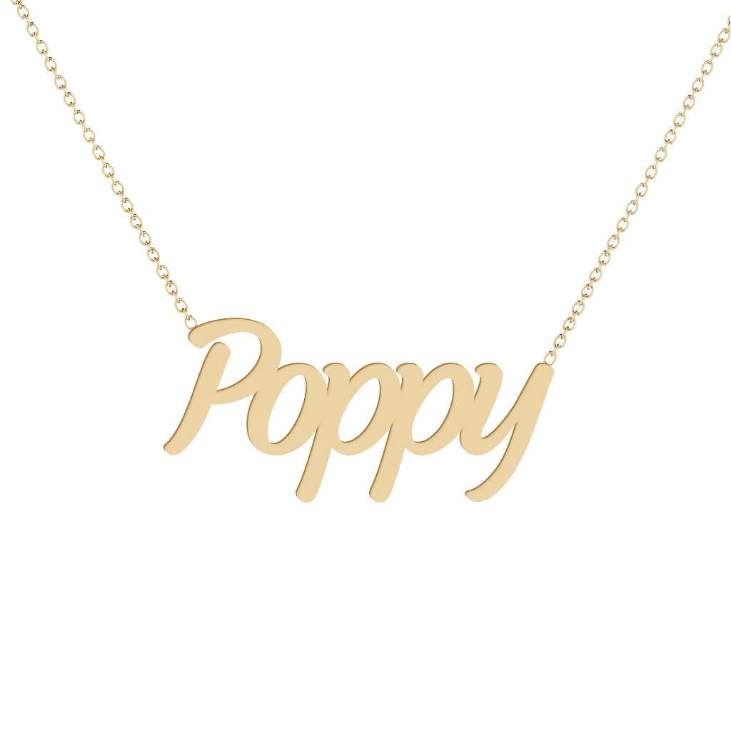 Gold Name Necklace - Poppy