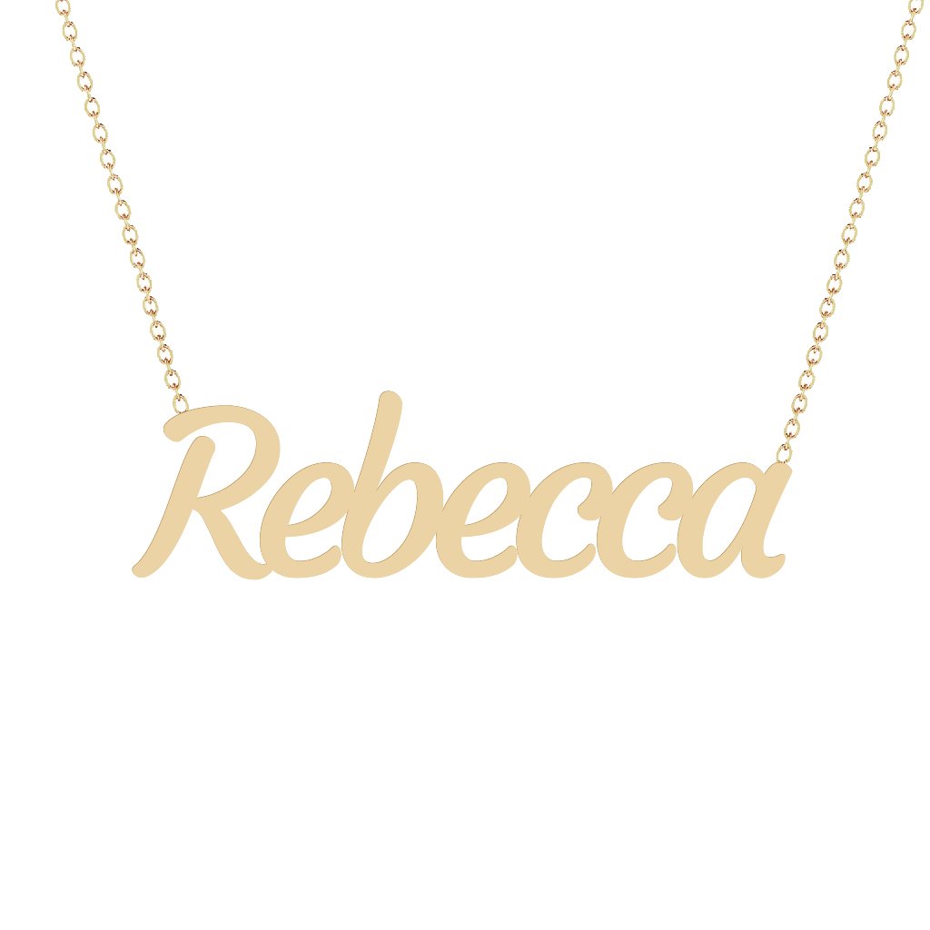 Gold Name Necklace - Rebecca