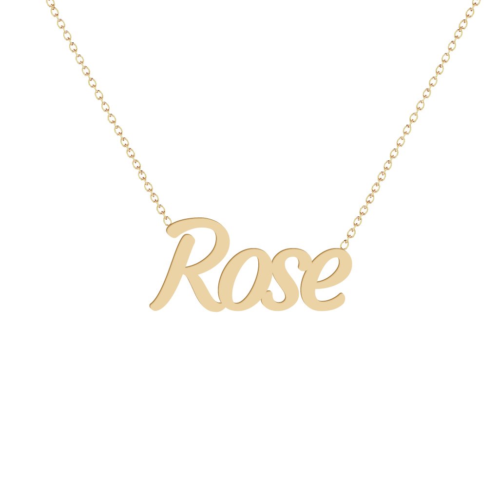 Gold Name Necklace - Rose