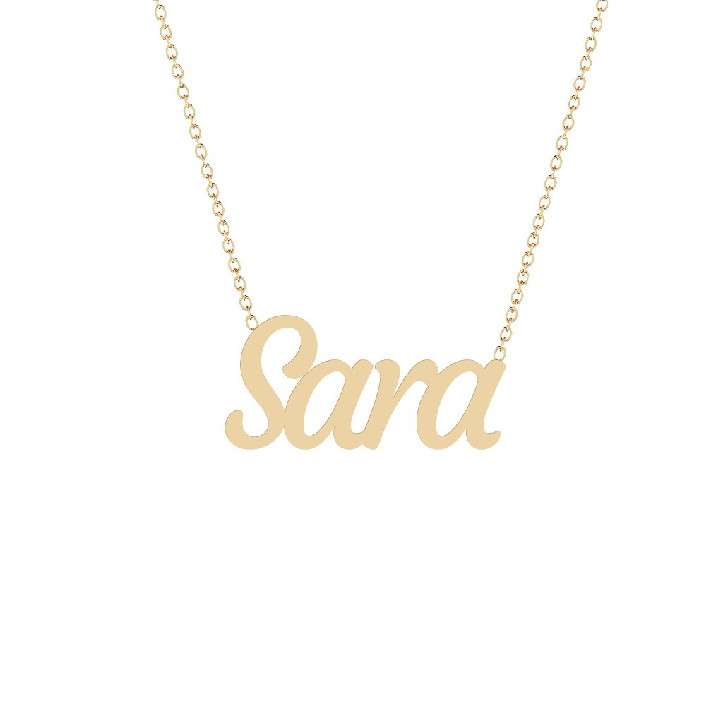 Gold Name Necklace - Sara