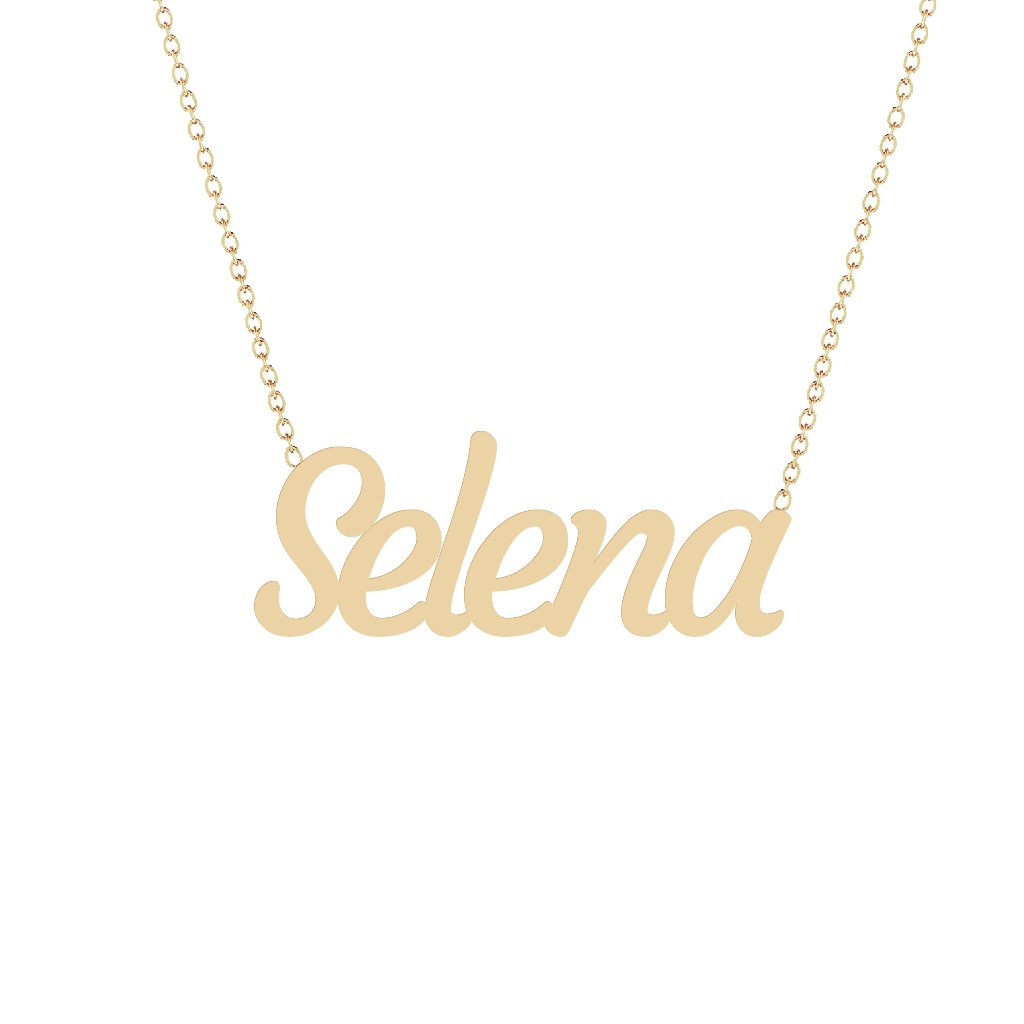 Gold Name Necklace - Selena