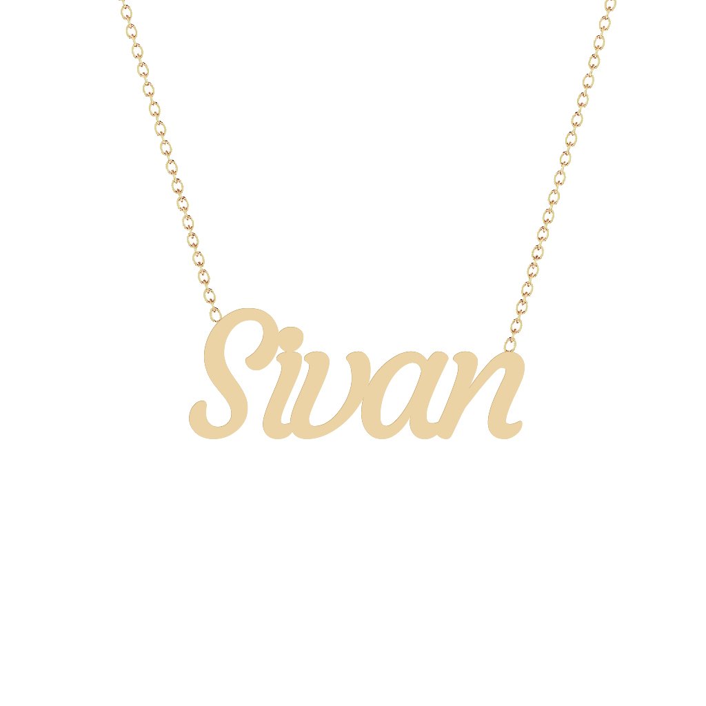 Gold Name Necklace - Sivan