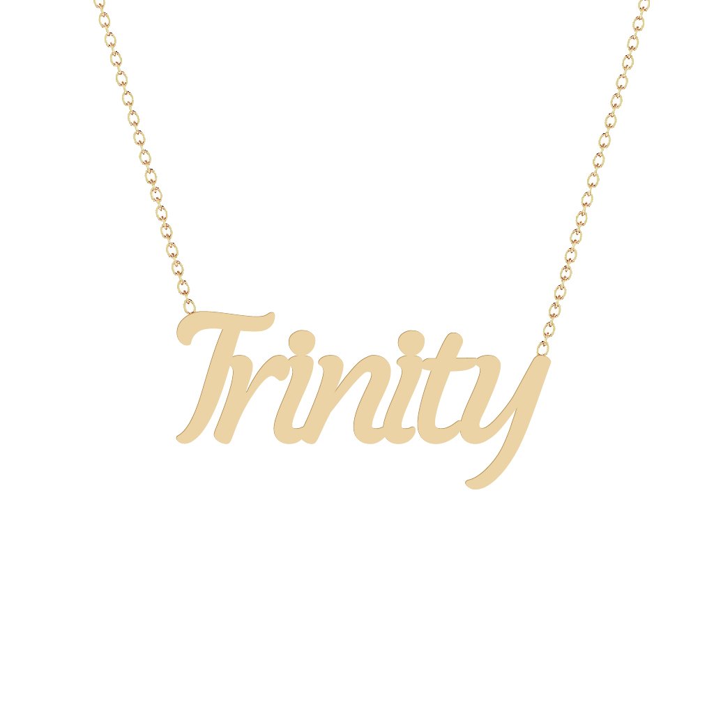 Gold Name Necklace - Trinity