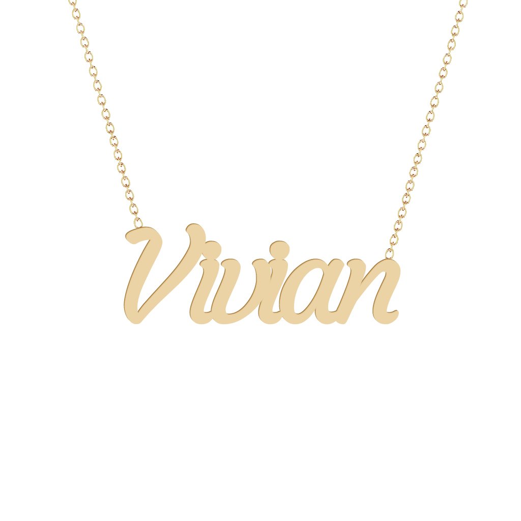 Gold Name Necklace - Vivian