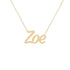 Gold Name Necklace - Zoe