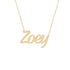 Gold Name Necklace - Zoey