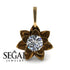 Lotus Flower Diamond Pendant - Lotus no. 1