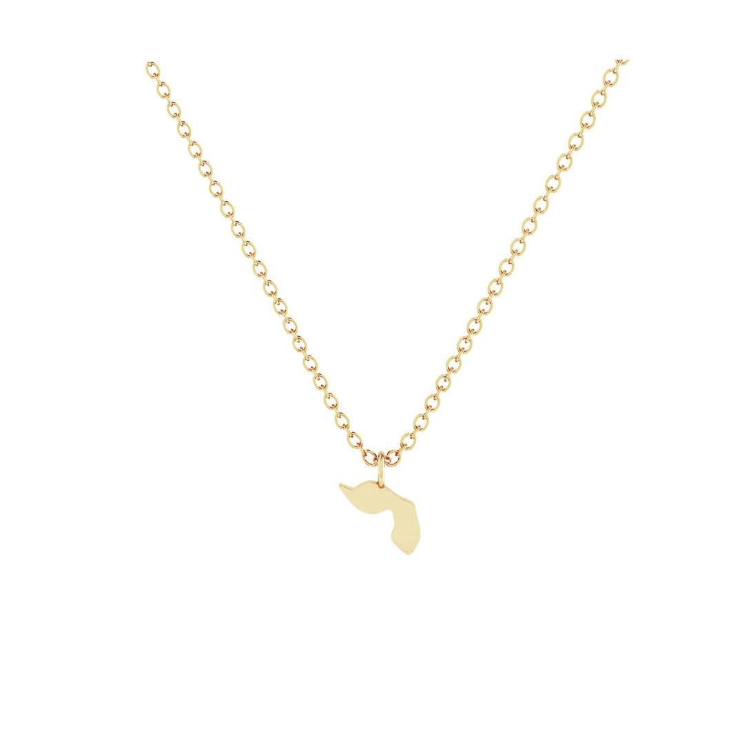 Yod - Hebrew Alef-Bet letter diamond Necklace - Yod letter